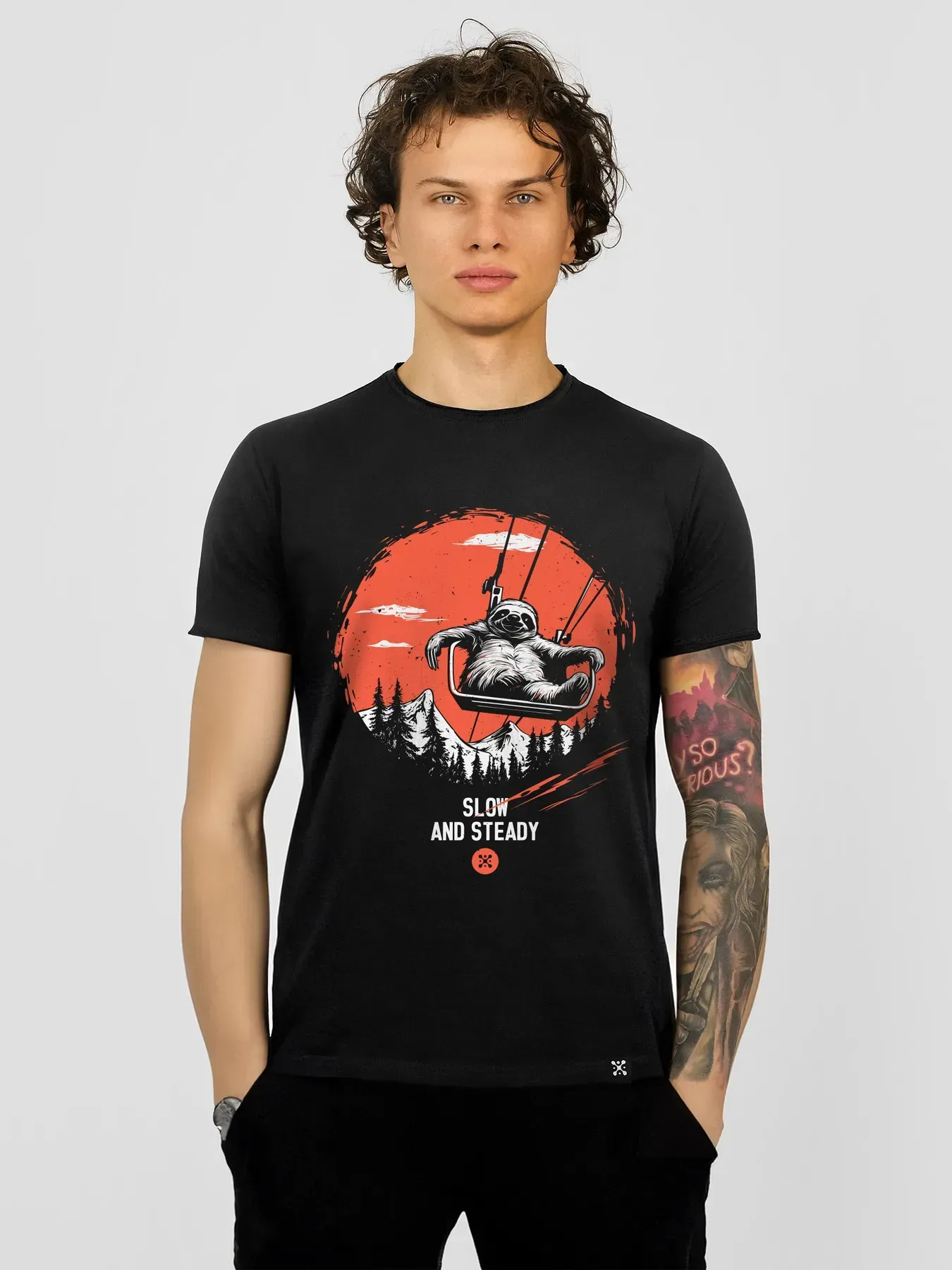 Футболка мужская "Slow and Steady" XL Черный (27222339)