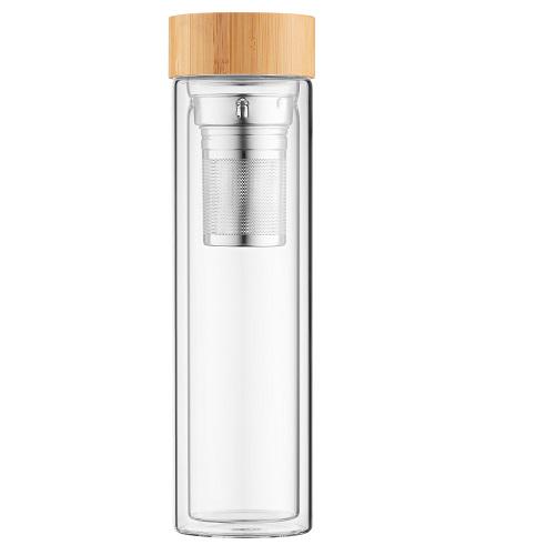 Термос стеклянный с двойными стенками Ardesto AR1345BB боросиликатное стекло бамбуковая крышка 450 мл (585785) - фото 4 Термос стеклянный с двойными стенками Ardesto AR1345BB боросиликатное стекло бамбуковая крышка 450 мл (585785) - фото 4