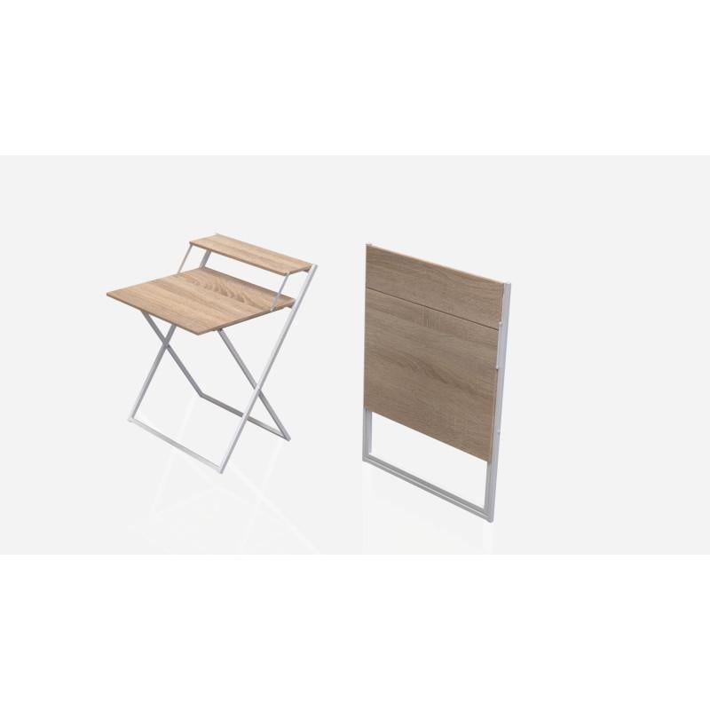 Стол трансформер Ferrum-decor Kompakt 2 металл/ДСП 16 мм Белый/Дуб Сонома (FRD-104700) - фото 4 Стол трансформер Ferrum-decor Kompakt 2 металл/ДСП 16 мм Белый/Дуб Сонома (FRD-104700) - фото 4