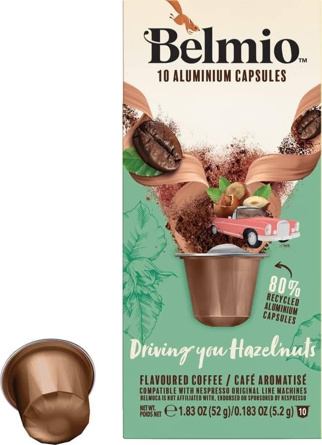 Капсулы Nespresso Belmio Driving You Hazelnuts алюминий лесной орех 10 шт. (3210311085)