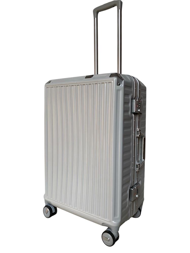Чемодан средний M Milano bag 013 поликарбонат Серебряный