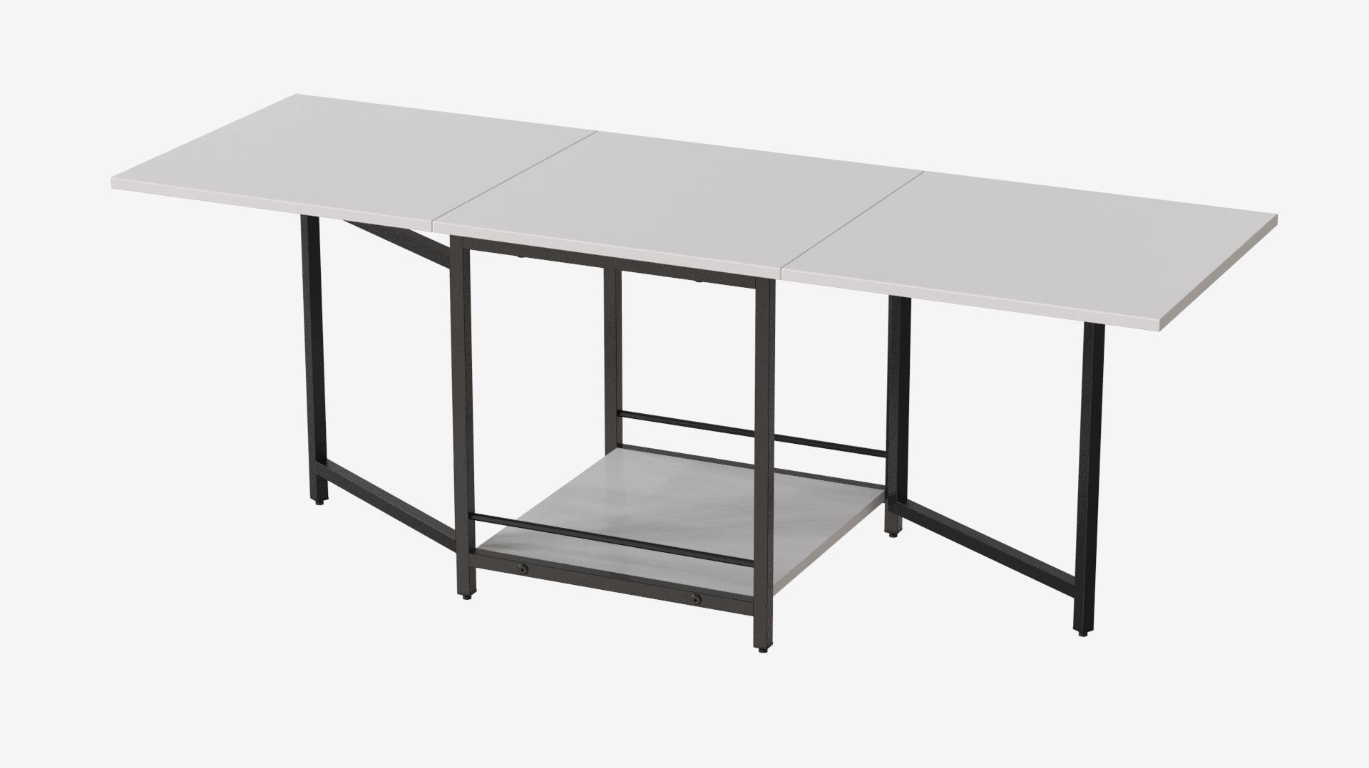 Стол журнальный трансформер Ferrum-decor Куб Комбо металл/ДСП 16 мм 650x540x532x500 мм Черный/Белый (FRD-105150) - фото 8