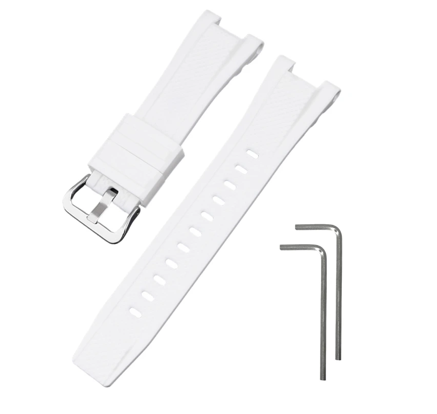 Ремінець для Casio G-Shock GST-W300 White SI (3833)