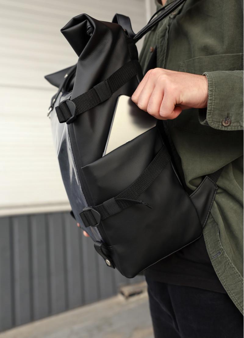 Рюкзак чоловічий Sambag RollTop Hacking Чорний (15373070e) - фото 3 Рюкзак чоловічий Sambag RollTop Hacking Чорний (15373070e) - фото 3