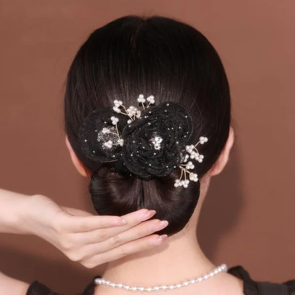 Заколка для волос с цветком с бусинами (AN00222) - фото 5 Заколка для волос с цветком с бусинами (AN00222) - фото 5