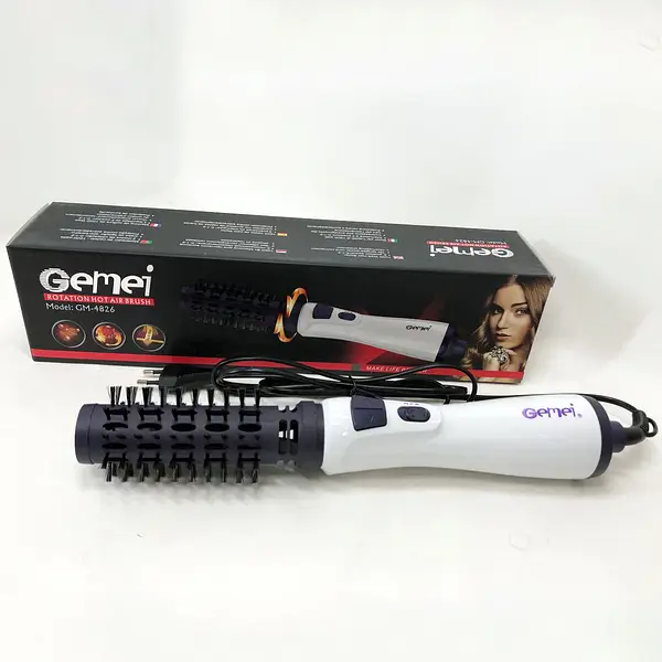 Фен-щітка для волосся Gemei GM-4826 1000 Вт для укладання та завивки волосся Білий (ML-04475) - фото 7 Фен-щітка для волосся Gemei GM-4826 1000 Вт для укладання та завивки волосся Білий (ML-04475) - фото 7