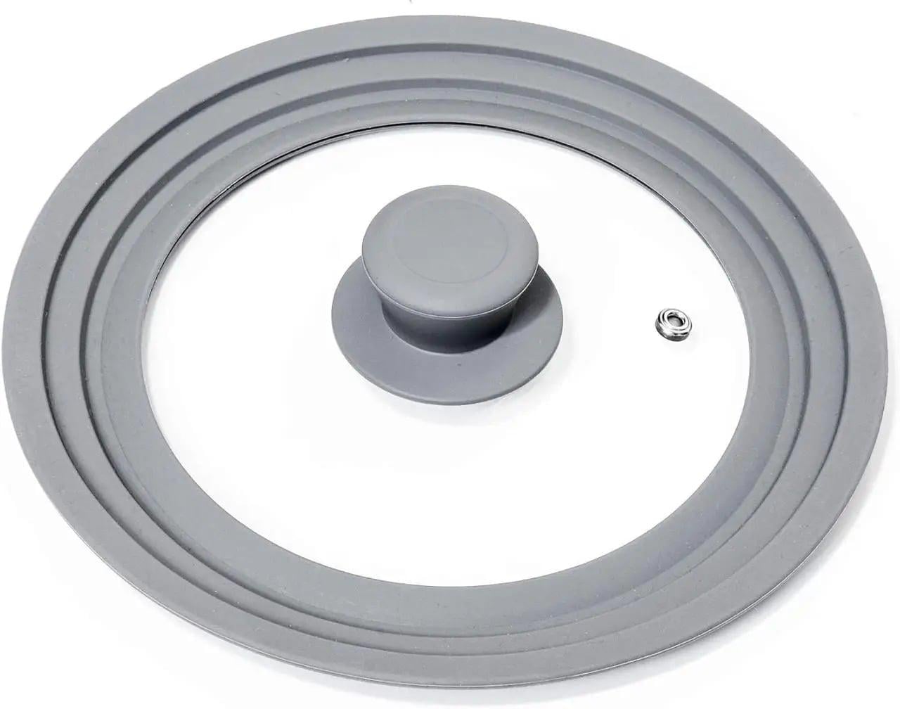 Кришка скляна Style з силіконовим обідком 3в1 d 18/20/22 см Grey (32023)