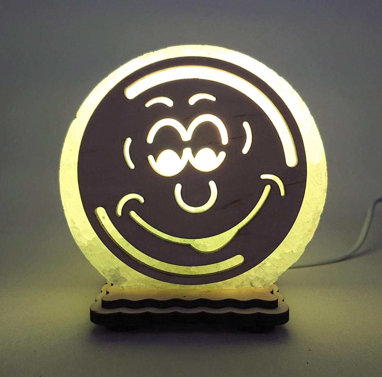 Соляной светильник Смайлик (KM-00012-g)