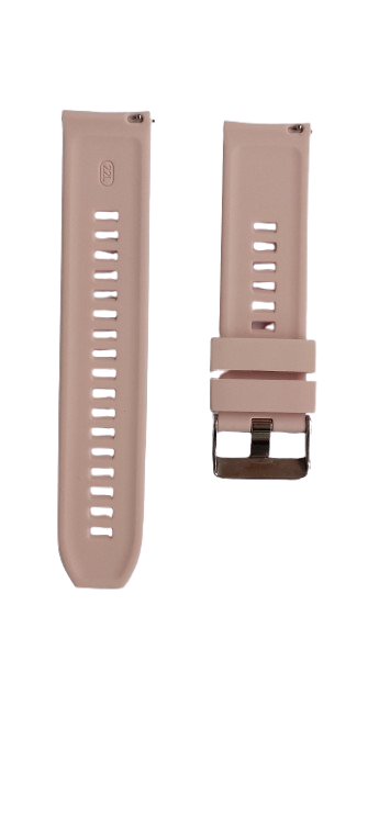 Ремінець для годинника силіконовий 180х22 мм Пудра (3771) - фото 1 Ремінець для годинника силіконовий 180х22 мм Пудра (3771) - фото 1