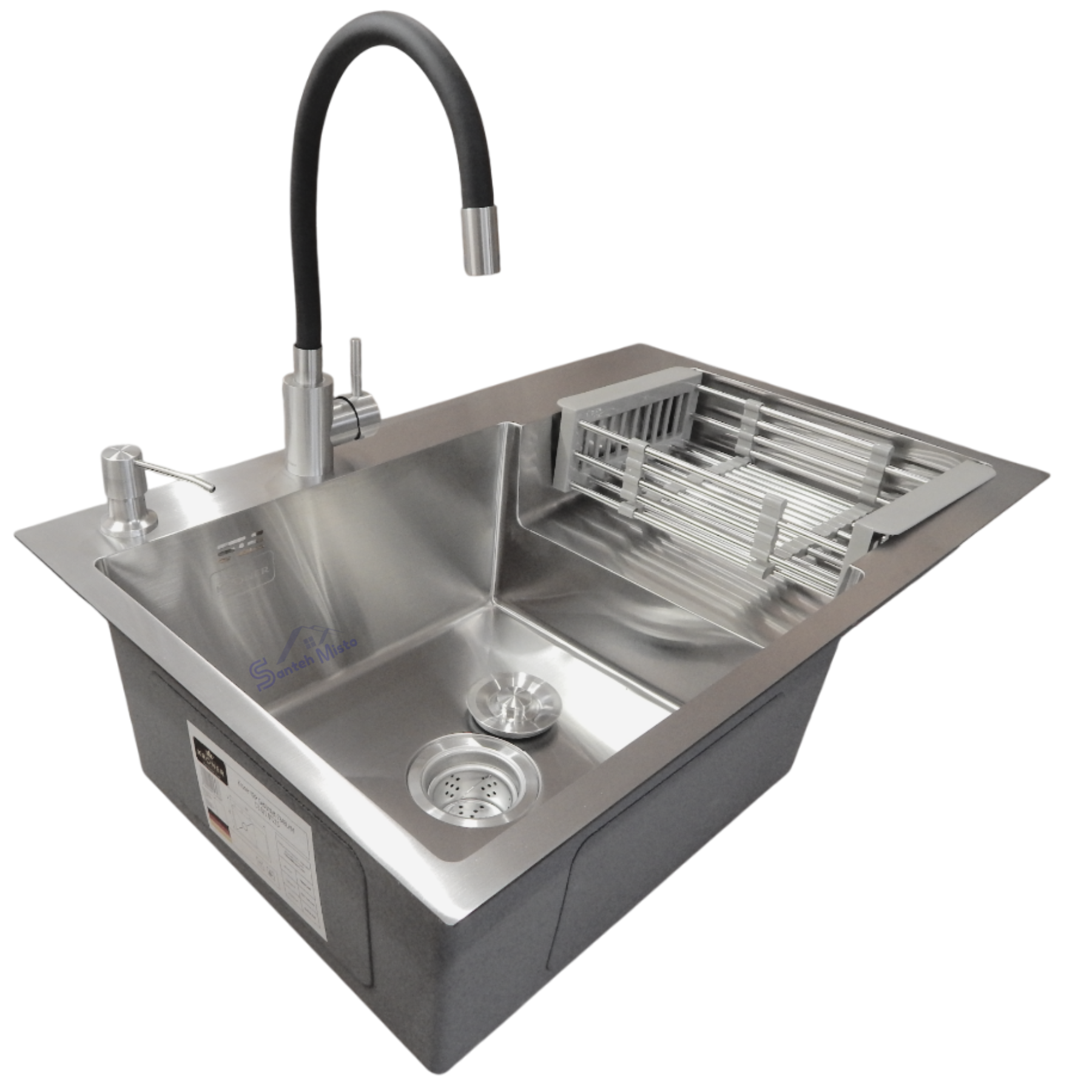 Комплект кухонної мийки Kroner KRP Gebürstet 7848LHM 3,0/1,0 мм (37658)