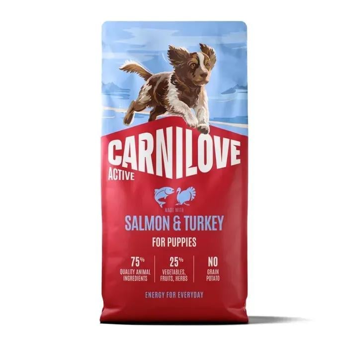 Корм сухий Carnilove Active Salmon & Turkey Puppy для цуценят лосось та індичка 12 кг (173699)
