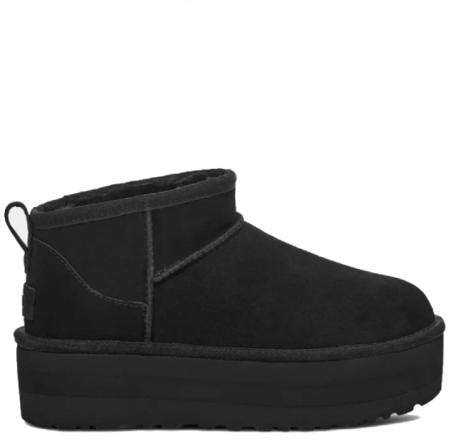Уги жіночі UGG Ultra Mini Platform Suede 2 р. 37 Чорний (13507)