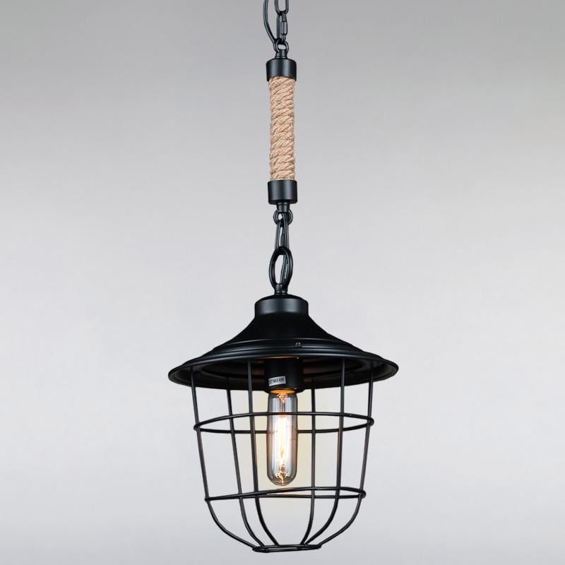 Люстра подвесная лофт Light House ES-15463/1 на одну лампу Черный