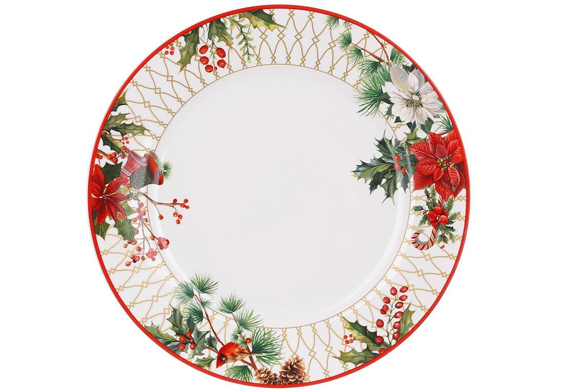 Тарелка Bonadi Christmas фарфоровая десертная C 19х1,5 см (078-K)
