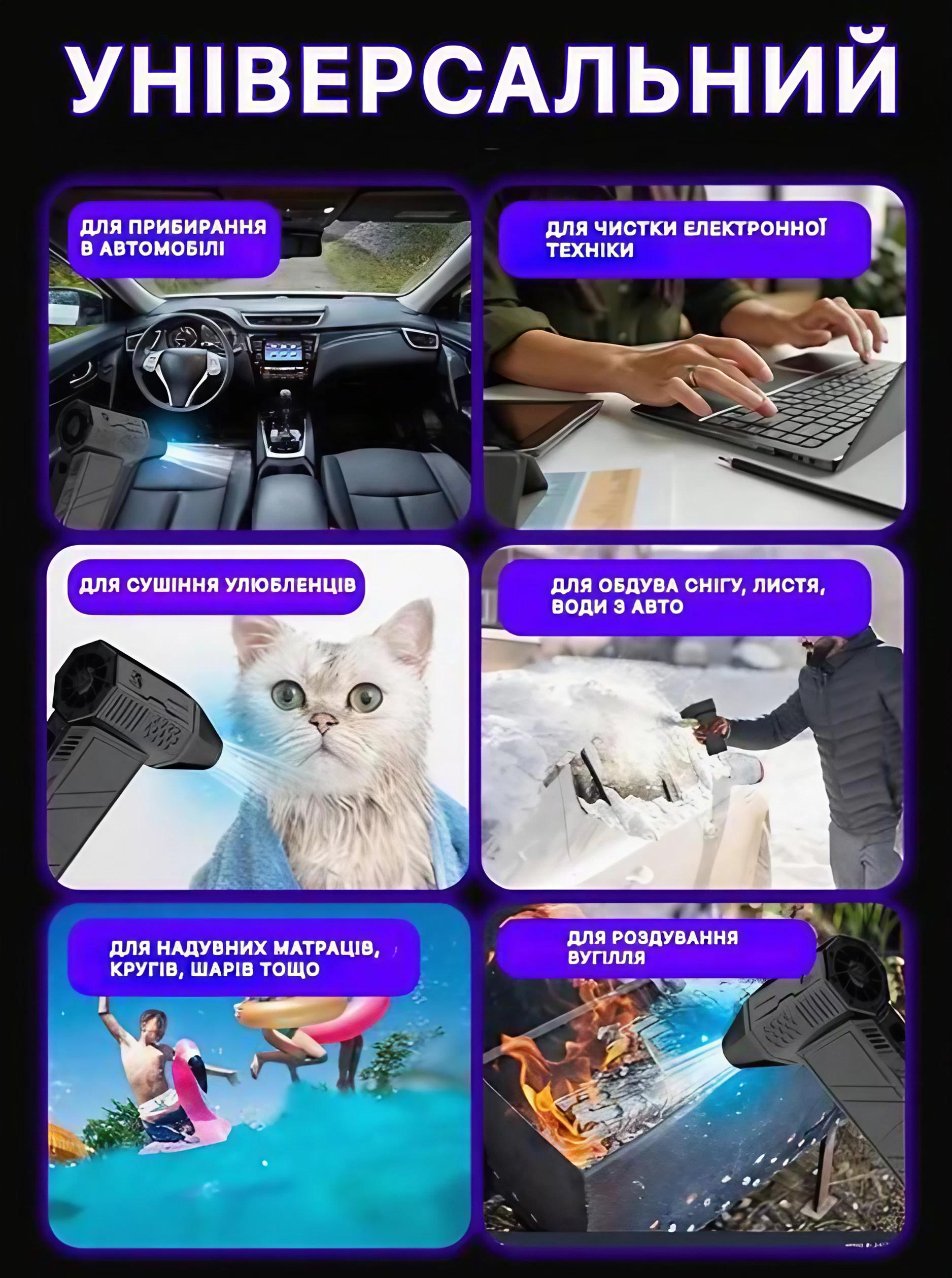 Повітродувка акумуляторна ручна (AND-3646) - фото 5 Повітродувка акумуляторна ручна (AND-3646) - фото 5