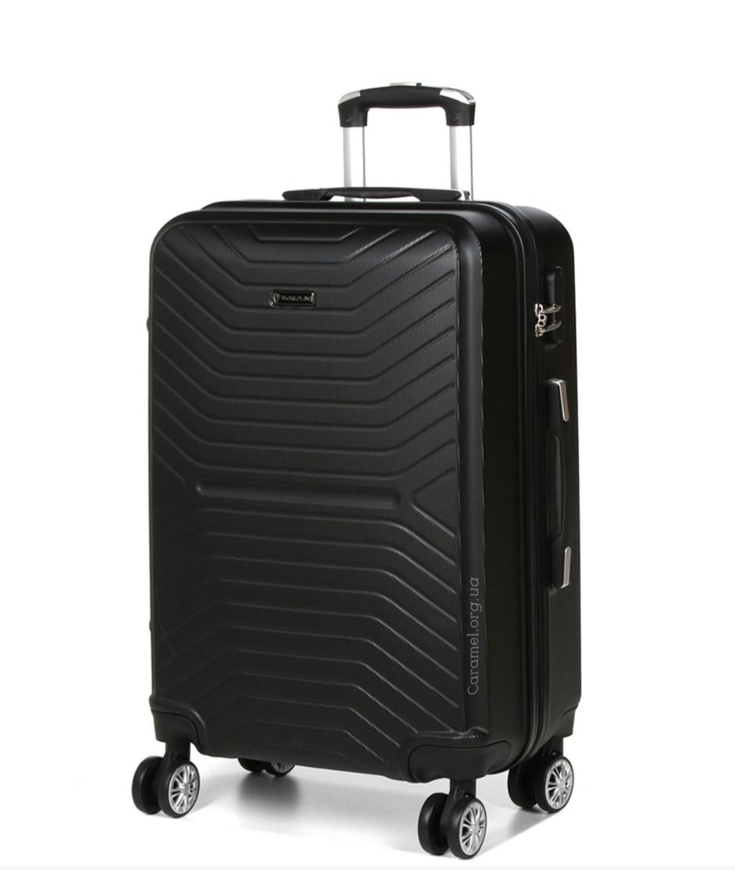 Чемодан Франция средняя Worldline M 66х43х27 см 65 л 3,4 кг Черный (625)