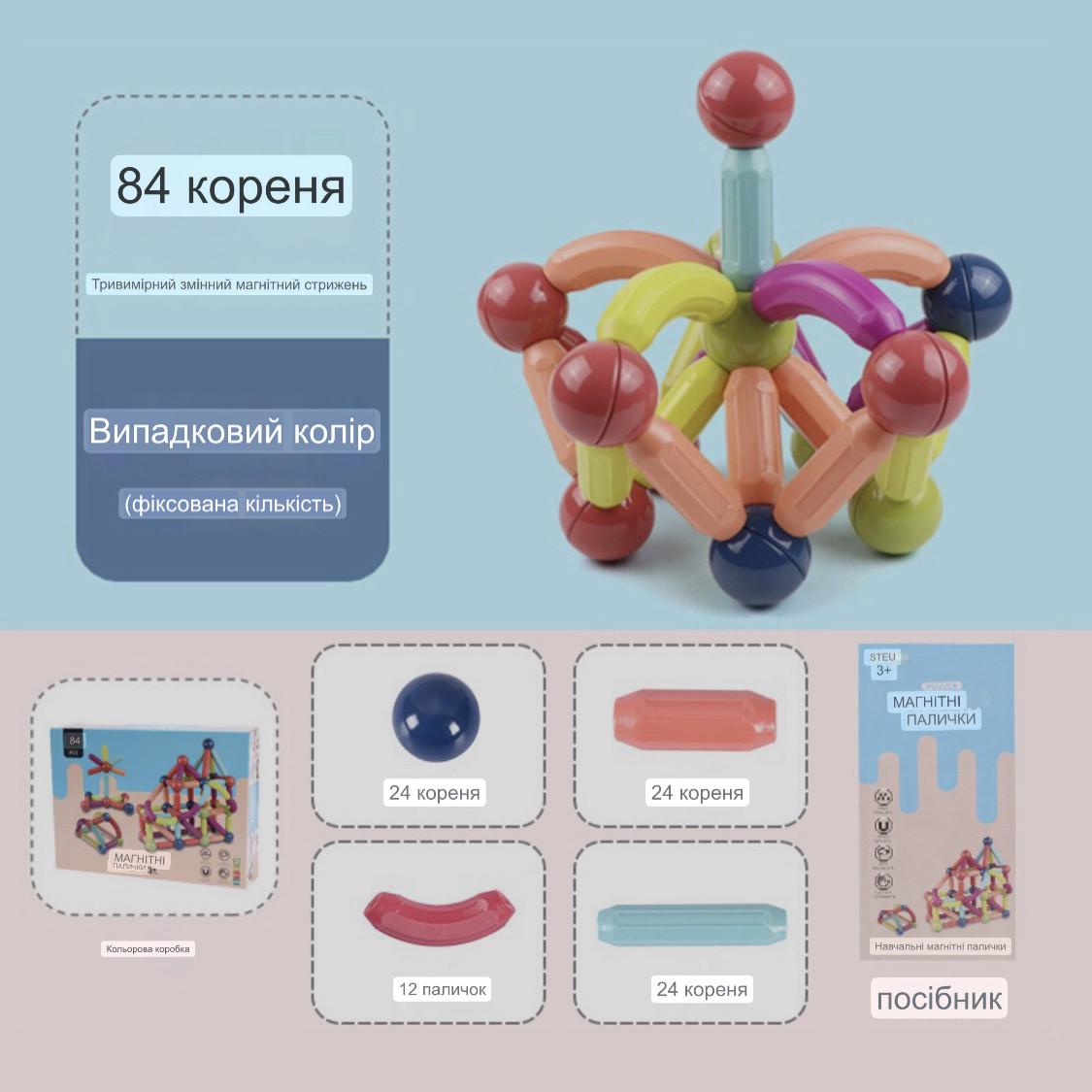 Магнітний конструктор Magnetik 84 деталей - фото 2 Магнітний конструктор Magnetik 84 деталей - фото 2