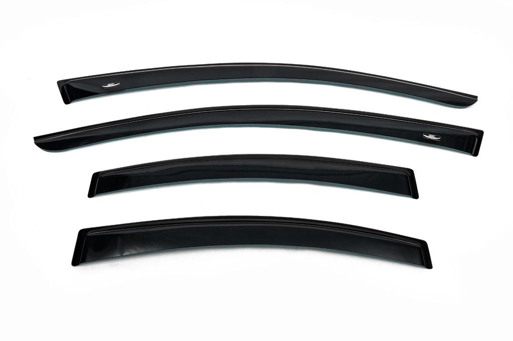 Ветровики HIC для Mitsubishi Galant 2003-2012 гг. поликарбонат Черный