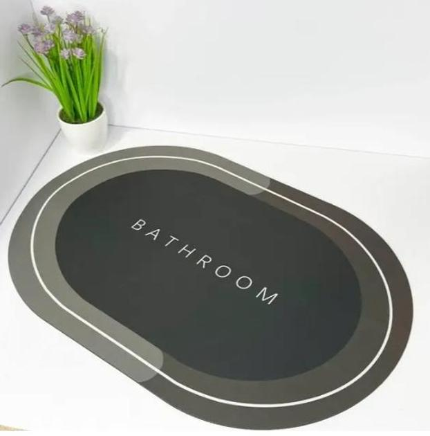 Коврик для ванной комнаты HOME MA-3 безворсовый 40х60 см Серо-зеленый (25326806)