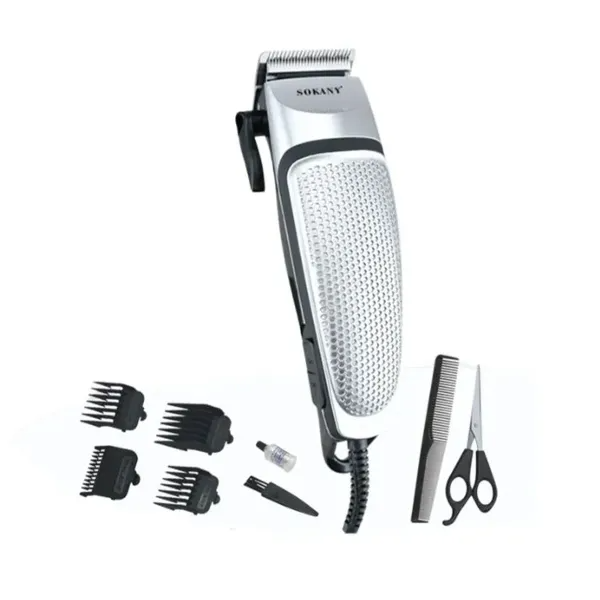 Машинка для стрижки Sokany SK-4643 с титановыми лезвиями и насадками Серый (29952498)