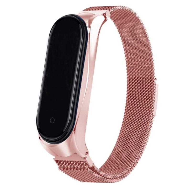 Ремінець Milanese Loop Design для Xiaomi Mi Band 3/4 Rose Gold (00000032590_3)