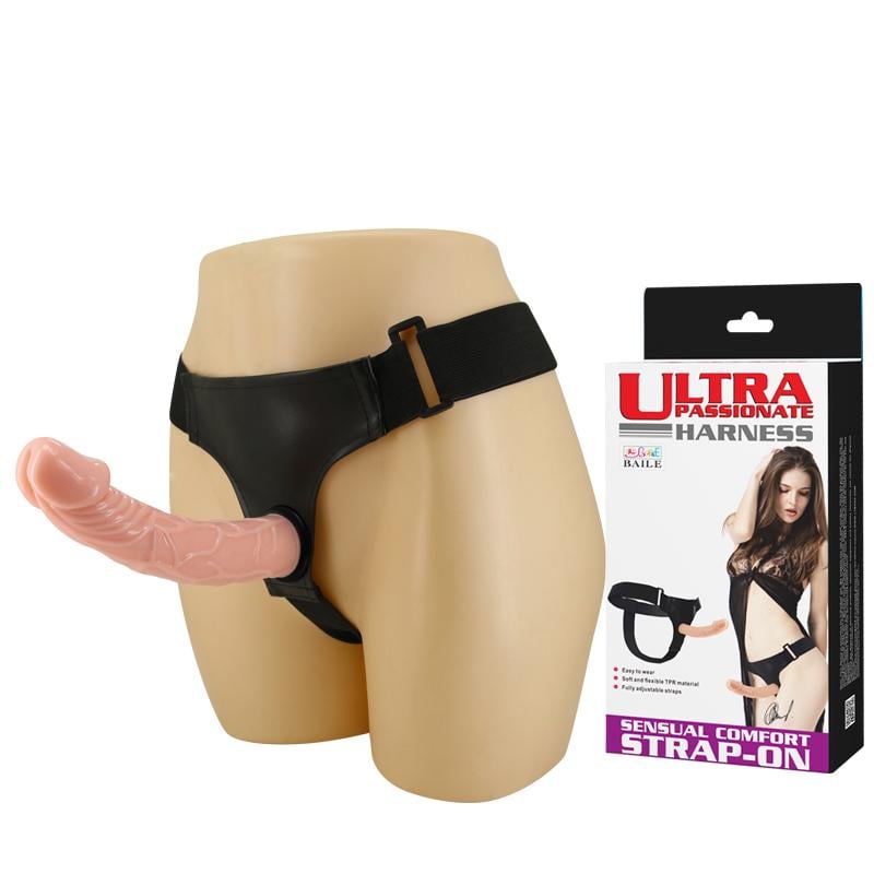 Страпон Ultra Passionate Harness 19,8 см Тілесний (6603BW-022008)
