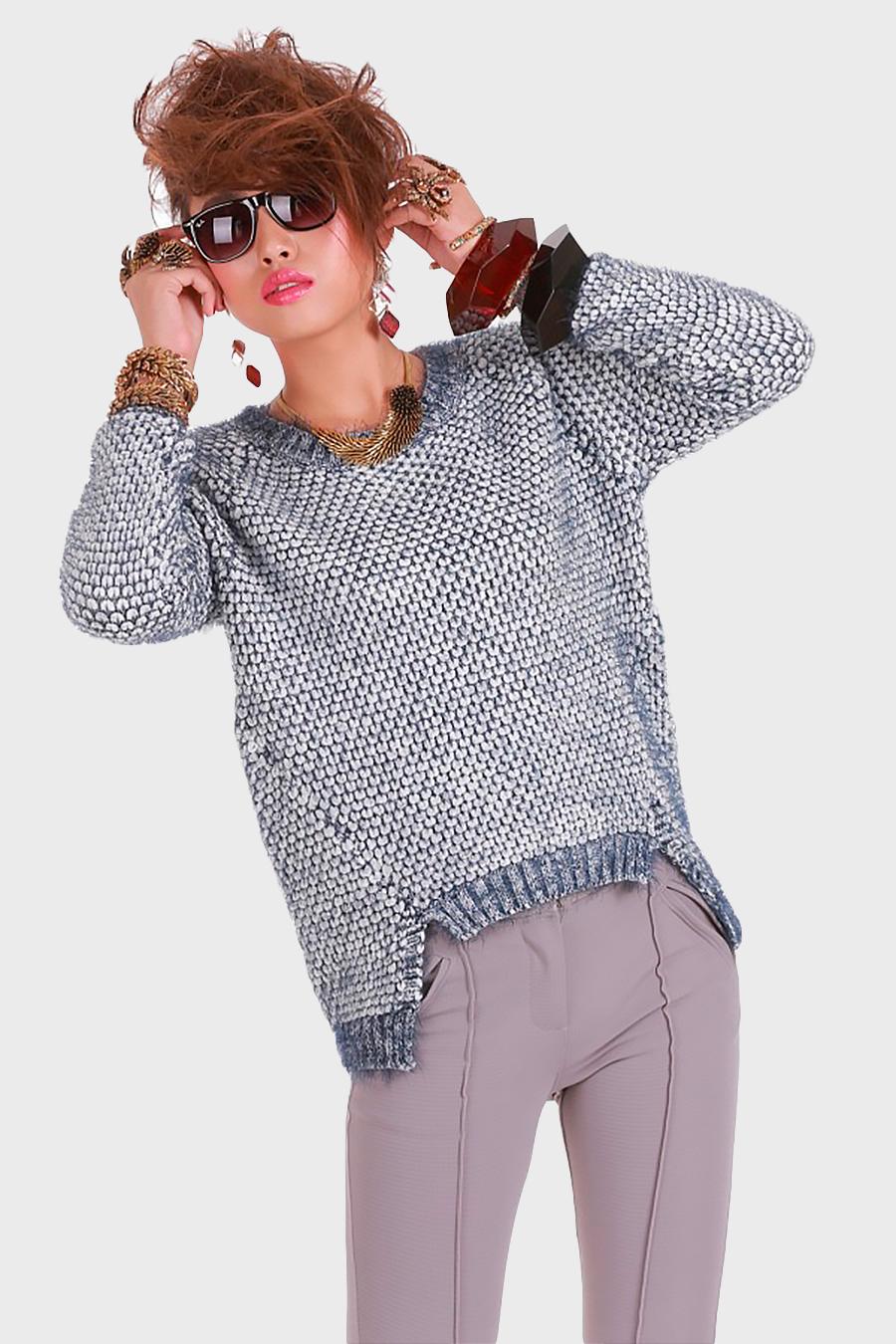 Светр жіночий Forza Viva FV-5510020 демісезонний р. 46 Блакитний (17852196) - фото 5