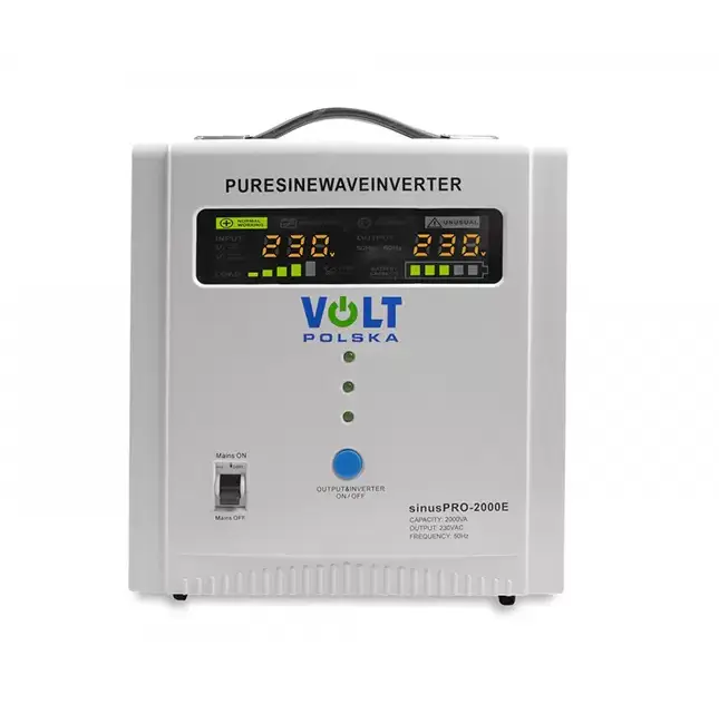 Инвертор-зарядка для аккумулятора Volt Polska SinusPRO 12-220 В 2000 Вт (18243684) - фото 4 Инвертор-зарядка для аккумулятора Volt Polska SinusPRO 12-220 В 2000 Вт (18243684) - фото 4