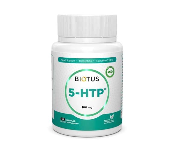 Пищевая добавка 5-HTP 5-гидрокситриптофан Biotus 5-HTP №60 капсулы по 100 мг