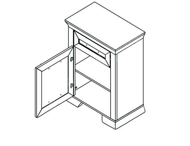 Комод Gerbor Марсель KOM1D1S Ясен сніговий/Дуб сонома - фото 2 Комод Gerbor Марсель KOM1D1S Ясен сніговий/Дуб сонома - фото 2