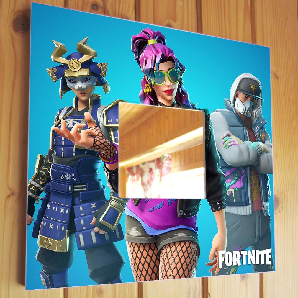 Зеркало декоративное Персонажи игры ''Fortnite'' 260х260 мм (M04418)