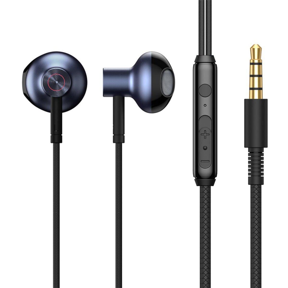 Навушники провідні BASEUS Encok H19 мікрофон 3,5 мм Black (b440ba4d)