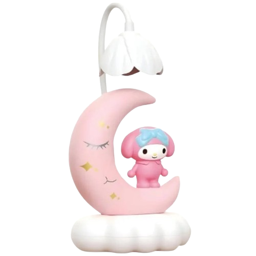 Лампа детская настольная Мелоди на луне с цветком 17х10 см Розовый (352C-1)