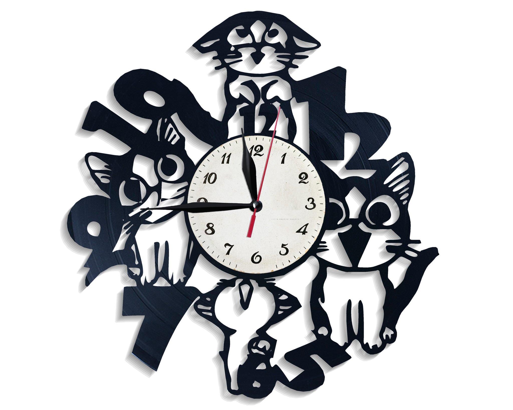 Часы настенные Котенки 2558 из виниловой пластинки