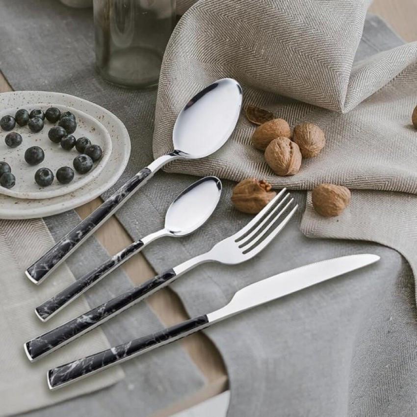 Набір столових приладів Maestro MR-1535-24-2В 24 пр. Чорний мармур (1713246998)