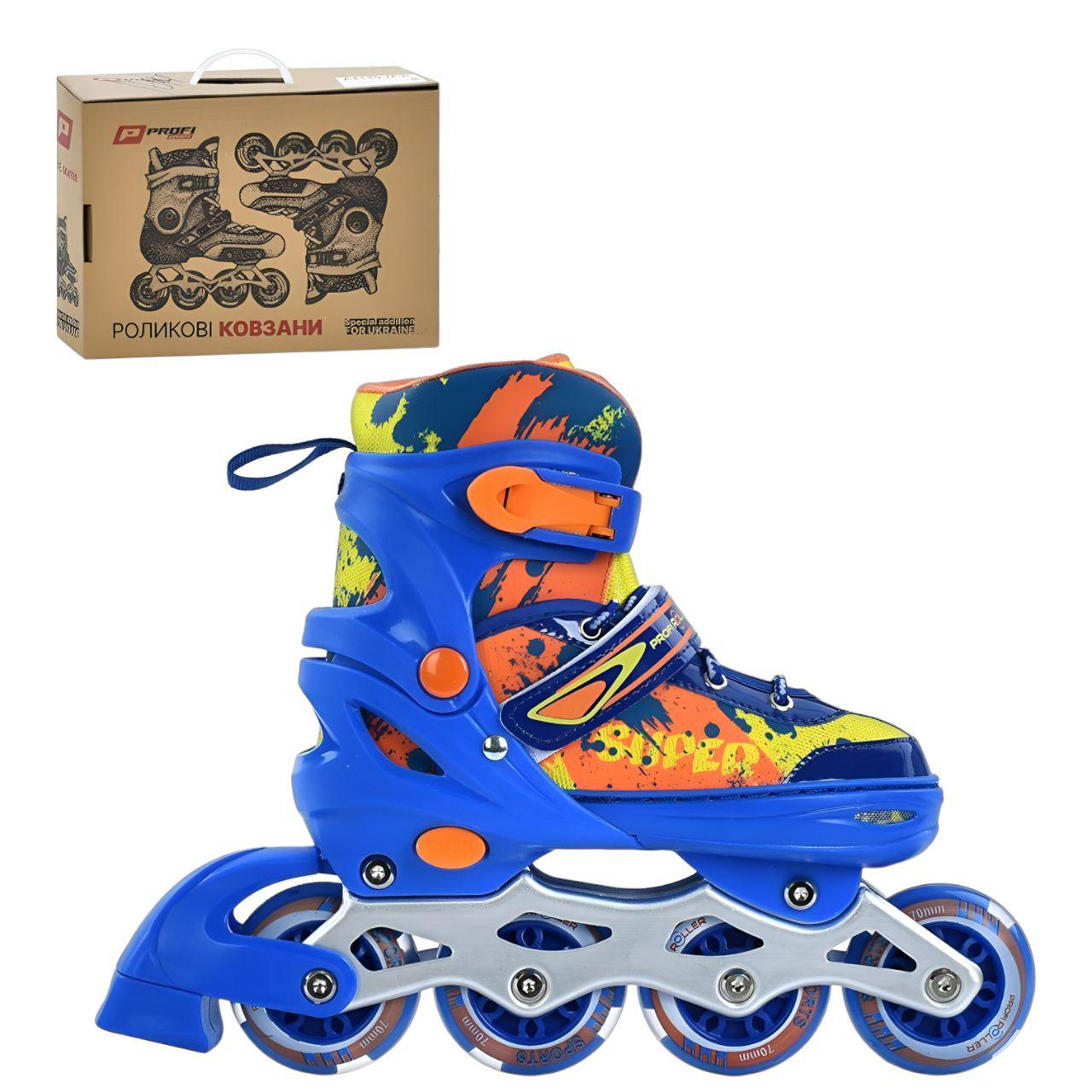 Ролики A4149-M-BL р. 35-38 Синий - фото 1 Ролики A4149-M-BL р. 35-38 Синий - фото 1