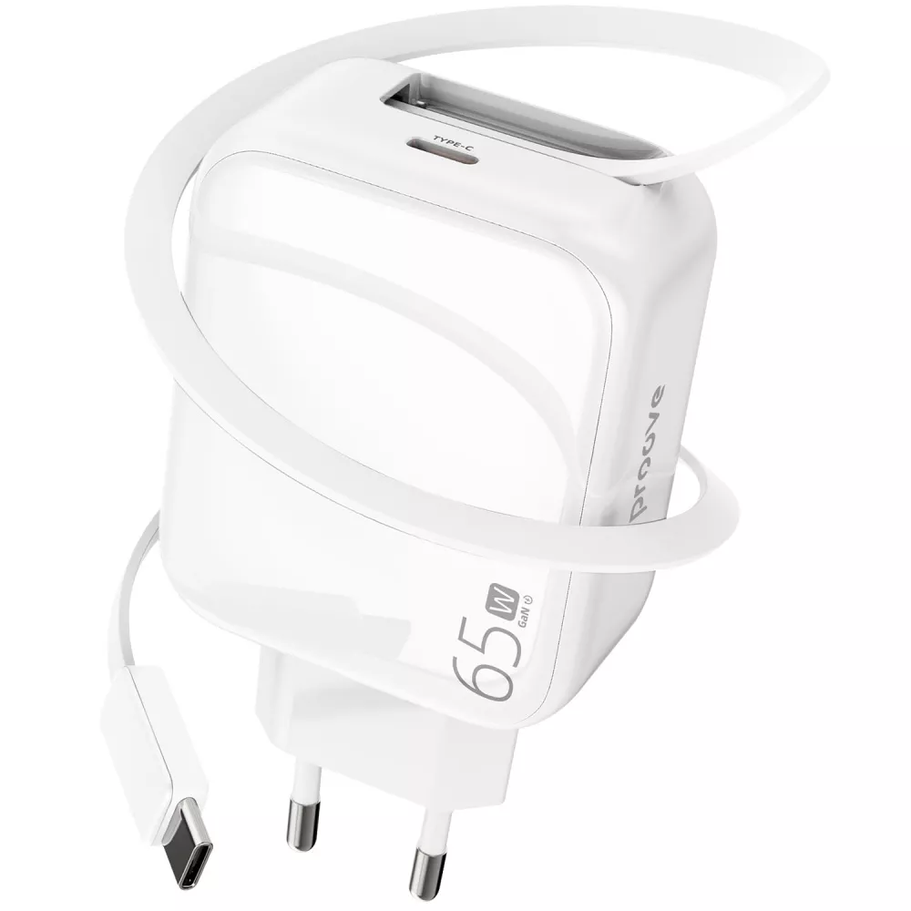 Блок питания Proove Fixtape GaN 65 Вт USB-C Белый (30106230)