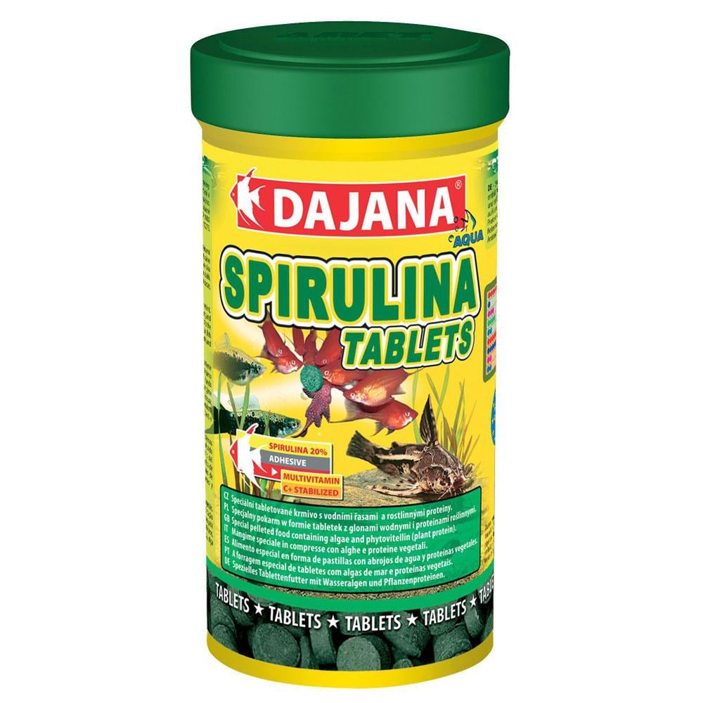 Корм для аквариумных рыб со спирулиной Dajana SPIRULINA Tablets 100 мл