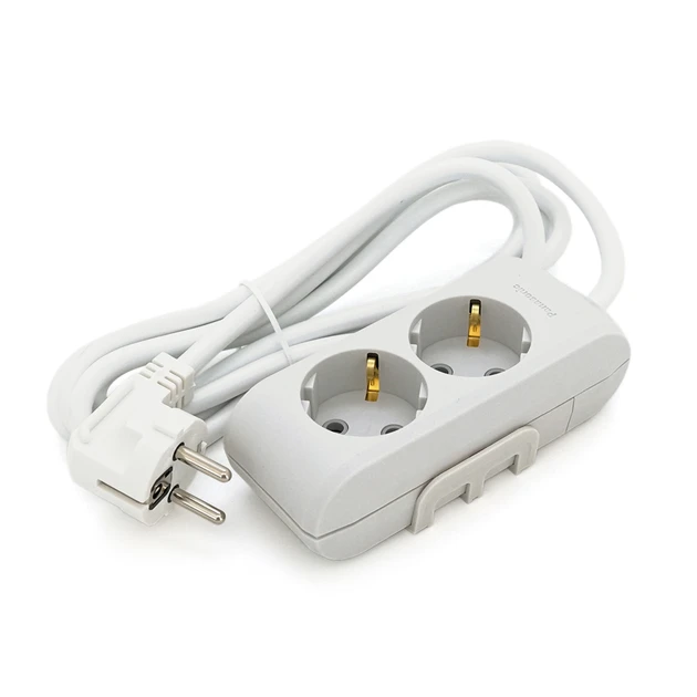 Подовжувач Panasonic X-tendia 2 гнізда 3 м із заземленням (16229-е) - фото 1 Подовжувач Panasonic X-tendia 2 гнізда 3 м із заземленням (16229-е) - фото 1