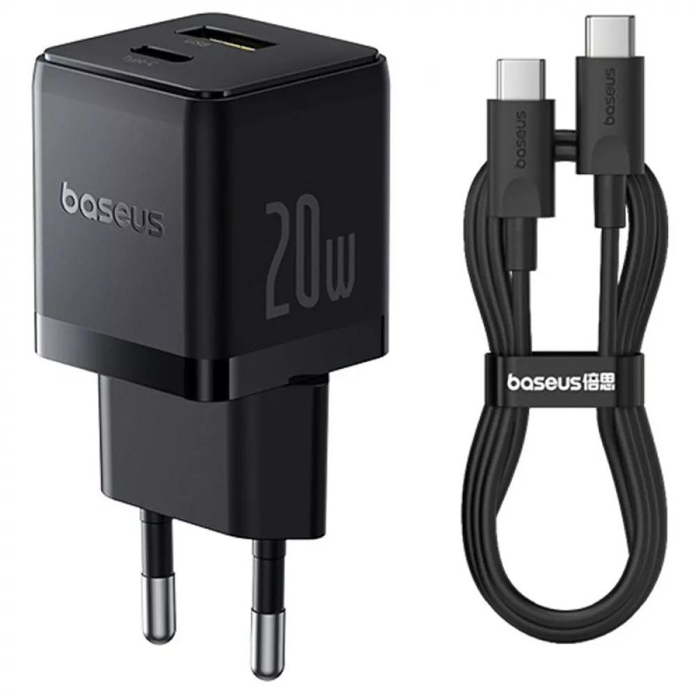 Зарядний пристрій BASEUS Palm Fast Charger Type-C 60W 1 м Black - фото 1