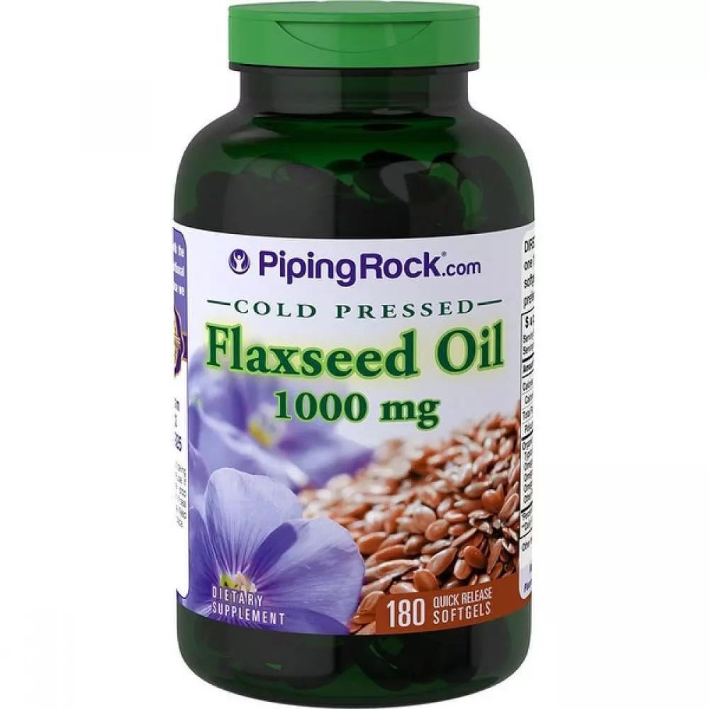 Льняное масло Piping Rock Flaxseed Oil 1000 мг 180 Caps Льняное масло Piping Rock Flaxseed Oil 1000 мг 180 Caps