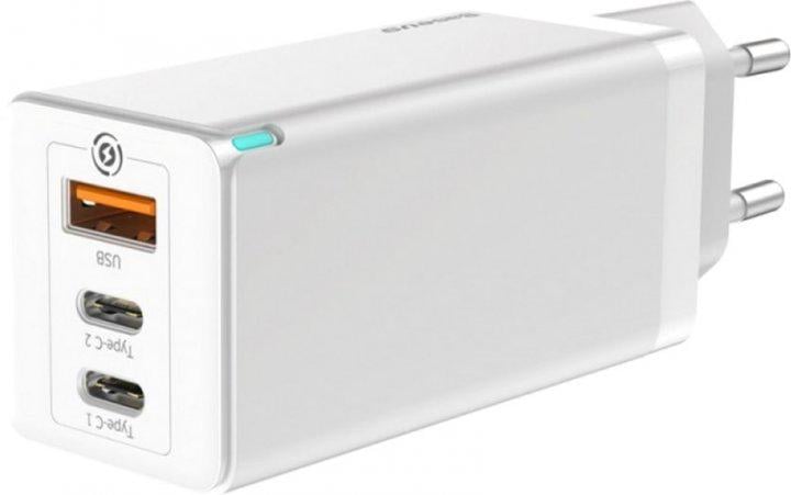 МЗП Baseus GaN Quick Travel Charger 65W White (CCGAN-B02)