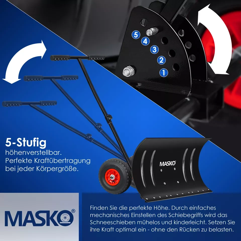 Лопата для снега KESSER 75x46x150 см 1,5 мм Черный - фото 2 Лопата для снега KESSER 75x46x150 см 1,5 мм Черный - фото 2