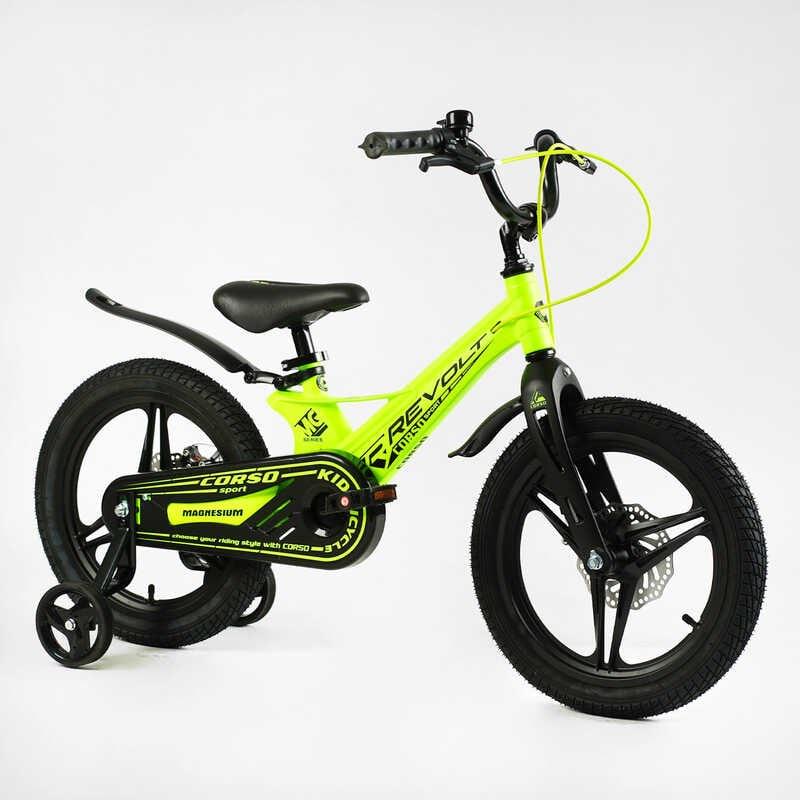Велосипед детский 16" Corso Revolt магниевая рама/дисковые тормоза Light Green (138644)