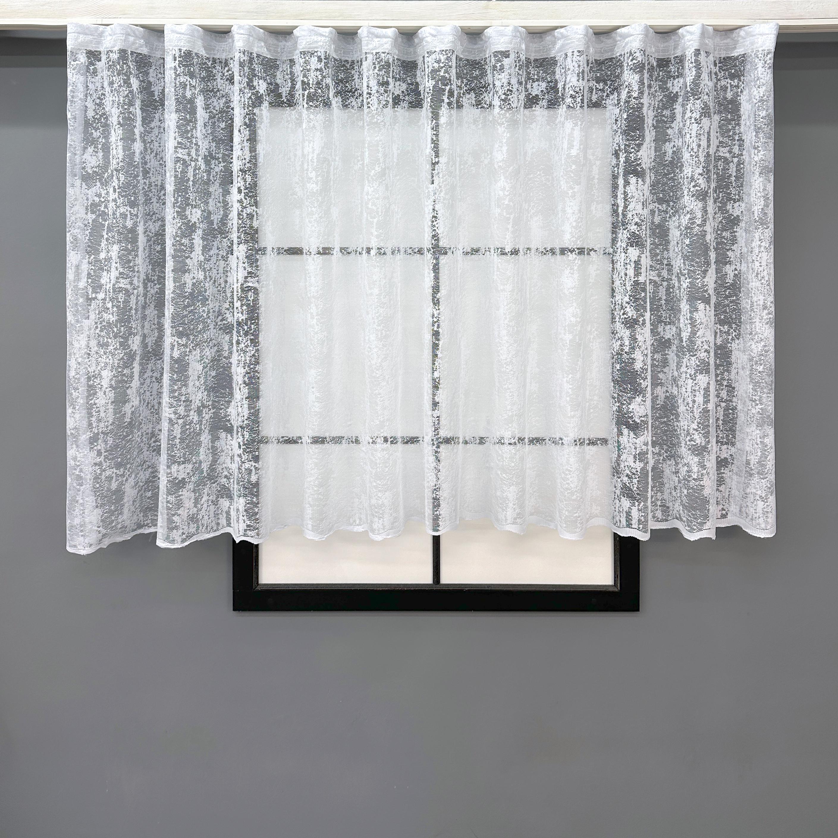 Тюль VR-Textil 1600т Жакард Мрамор 300х120 см Белый (42-0542)