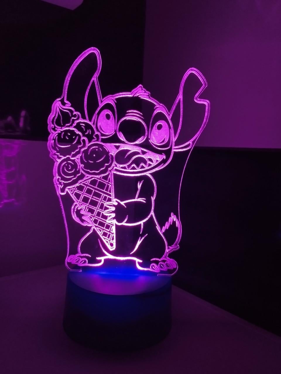 3d-ночник Стич с мороженым несколько подсветок/bluetooth (2675157267) 3d-ночник Стич с мороженым несколько подсветок/bluetooth (2675157267)