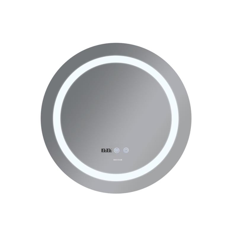 Дзеркало Mixxus PLAIN MC02-60-CASE з Led Touch/Anti-fog/димером/регулятором яскравості/годинником (MI6661)
