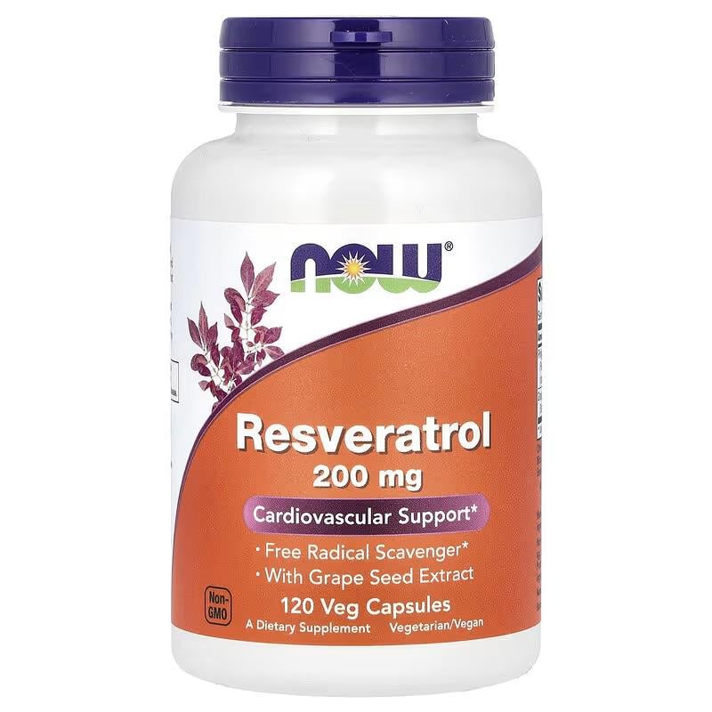 Ресвератрол NOW Resveratrol 200 мг 120 Veg Capsules