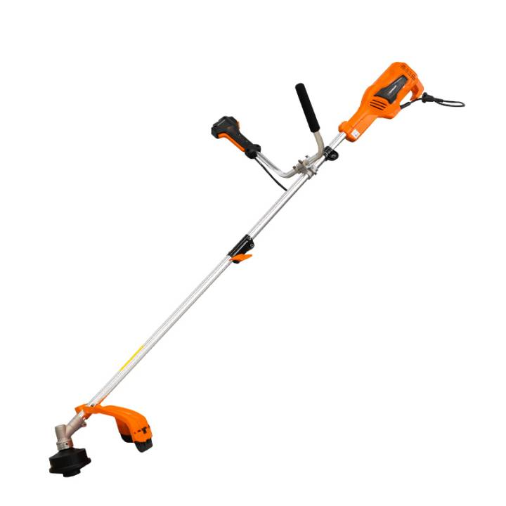 Тример мережевий садовий з ременем на плечі Tekhmann BCE-2014 v2.0 з диском і котушкою ширина косіння 25,5/38 см Помаранчевий (853458)