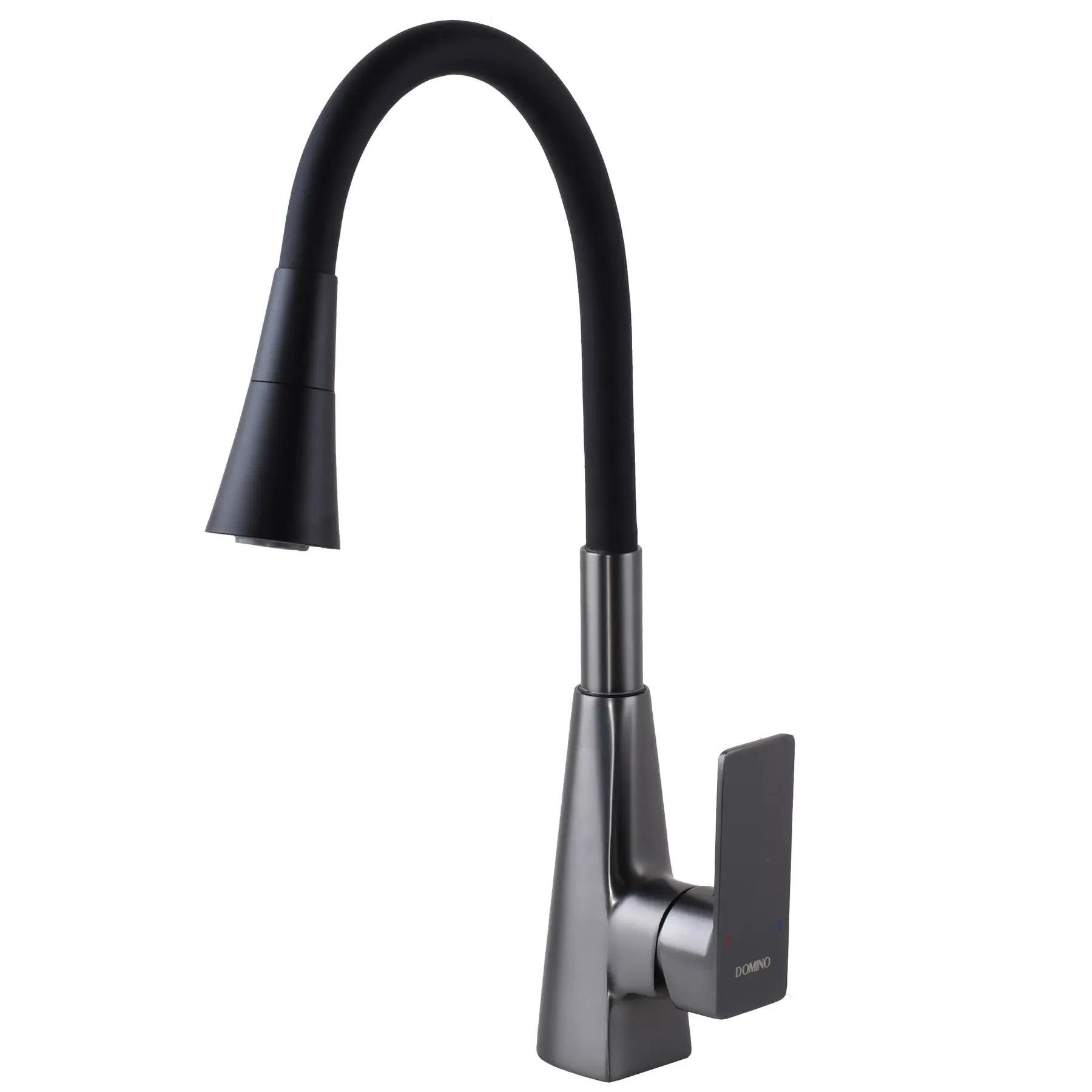 Смеситель для кухни DOMINO Dionis DDD-203SM-GP с гибким изливом - фото 1
